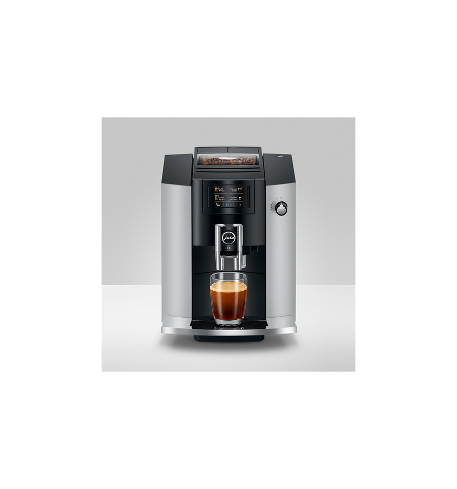 ESPRESSO VOLAUTOMAAT E6 PLATINUM JURA MET NIEUWE STILLE AROMA MOLEN
