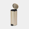 PEDAALEMMER 30L NEWICON CHAMPAGNE GOLD G soepele,stille en geurdichte sluiting