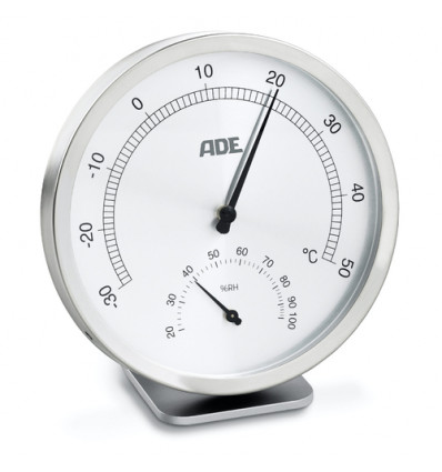 HYGROMETER THERMOMETER ADE WS1813 ANALOOG ZILVER