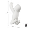 3 HANDDOEK HAAKJES BUDDY HOOKSLITE WIT 7.6x16.5x7.6cm - 2.2kg draagvermogen