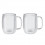 2 DUBBELWANDIGE GLAZEN 35CL KOFFIE SORRENTO ZWILLING MET GREEP