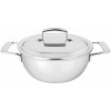 SUDDERPOT 24CM 3.3L SILVER MET DEKSEL DUBBELWANDIG