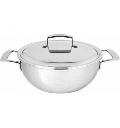 SUDDERPOT 28CM 4.8L SILVER MET DEKSEL DUBBELWANDIG