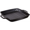 GRILLPAN 33x33CM ZWART MET 2 HANDGREPEN ideaal om te grillen