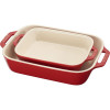 SET 2 OVENSCHOTELS ROOD STAUB CERAMIC (20x16cm + 27x20cm)