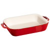 SET 2 OVENSCHOTELS ROOD STAUB CERAMIC (20x16cm + 27x20cm)