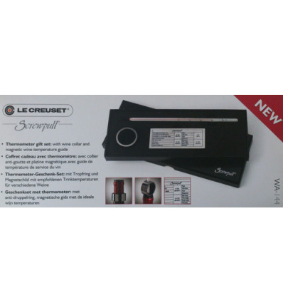 SET: THERMOMETER + ANTI-DRUPPELRING SCREWPULL WA144 WIJNTHERMOMETER
