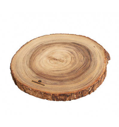 SERVEERPLANK HOUT RONDE SCHIJF 32CM ACACIA ZASSENHAUS