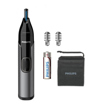 NEUS-OORTRIMMER NT3650 PHILIPS BATTERIJ ook voor wenkbrauwen,waterdicht,AA-batt.