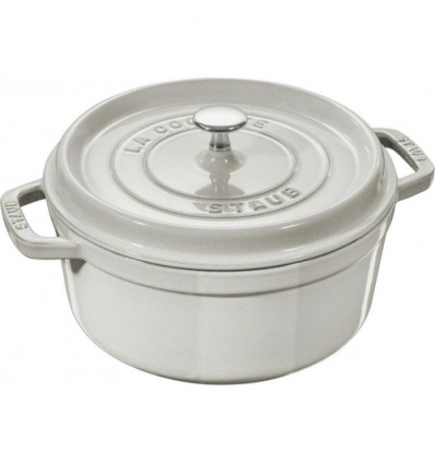 KOOKPOT ROND 26CM WHITE TRUFFLE STAUB COCOTTE 5.2L