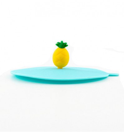 GLASDEKSEL D11cm SILICONE ANANAS DOTZ