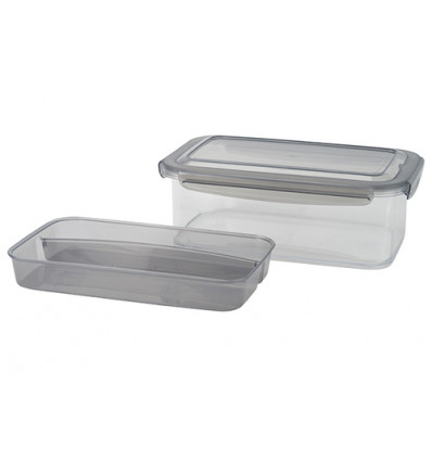 LUNCHBOX MET BESTEK TRITAN ANTRACIET 24x15.2x8.8cm