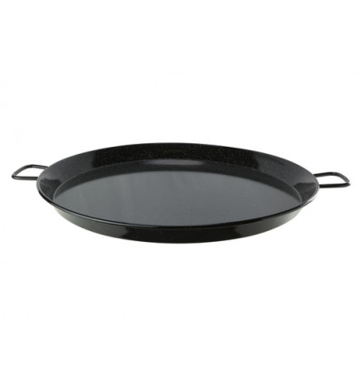 PAELLAPAN 60CM ZWART EMAIL GAS/BARBECUE niet geschikt voor electro D77x60xH6cm