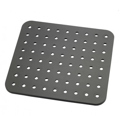 GOOTSTEENMAT ZWART 31x27.5cm WENKO minder spatten dankzij gatenstructuur