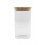 VOORRAADPOT GLAS 1L BAMBOE DEKSEL