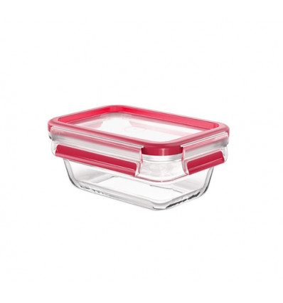 VERSHOUDDOOS CLIP & CLOSE GLAS 450ML RECHTHOEKIG EMSA