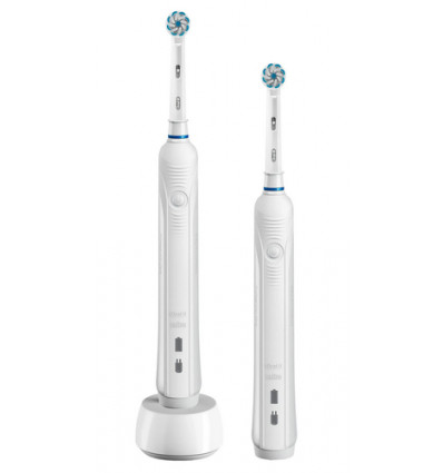 SET 2 TANDENBORSTELS PRO1290 WIT ORAL-B CROSS ACTION BRAUN