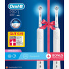 SET 2 TANDENBORSTELS PRO1290 WIT ORAL-B CROSS ACTION BRAUN