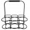 FLESSENDRAGER METAAL ZWART WIRES voor 6 flessen van max. 9,5cm diameter