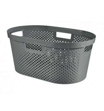 WASMAND INFINITY RECYCLED DOTS DON GRIJS 40L CURVER 58.5x38xH26.5cm