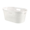 WASMAND INFINITY RECYCLED DOTS WIT 40L CURVER 58.5x38xH26.5cm