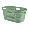WASMAND INFINITY RECYCLED DOTS GROEN 40L CURVER 58.5x38xH26.5cm