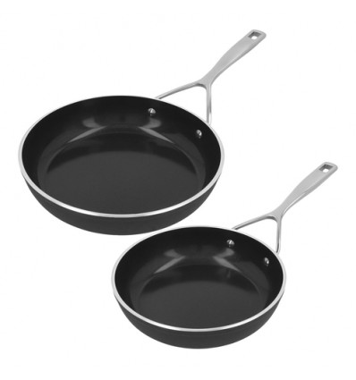 BRAADPAN 20CM + 24CM ALU PRO CERAFORCE 5 DEMEYERE