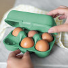 BEWAARDOOS 6 EIEREN KOZIOL GROEN EIBOX voor 6 eieren EGGS TO GO MINI LEAF GREEN
