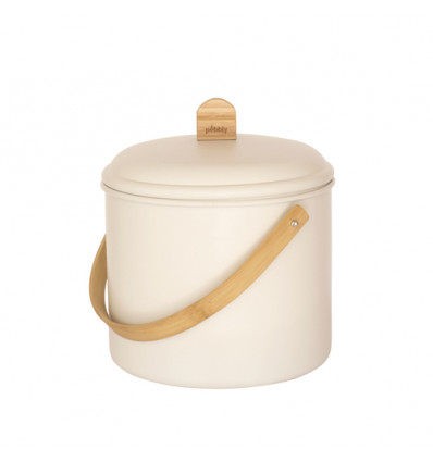 TAFELRESTJES CREAM METAL/BAMBOO 3.5L COMPOSTEMMER