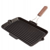 GRILL RECHTH 34x21CM ZWART FONTIGNAC GRILLPLAAT GIETIJZER MT INKLAPBARE GREEP