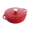KOOKPOT LAAG 28CM GIETIJZER ROOD BK CHILI RED BOURGOGNE
