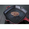 GRILLPAN VIERK 26CM GIETIJZER ROOD BK CHILI RED