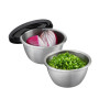 SET 2 BEWAARDOZEN ROND INOX MET DEKSEL RINO 100ML MINI BOWL