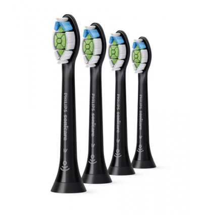 4x VERVANGBORSTEL HX6064 SONICARE BLACK PHILIPS TANDENBORSTEL W OPTIMAL WHITE