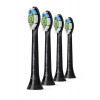 4x VERVANGBORSTEL HX6064 SONICARE BLACK PHILIPS TANDENBORSTEL W OPTIMAL WHITE