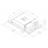 DAMPKAP PLAFONDUNIT 6910 PURELINE NOVY Inox 90CM Compacte Hoogte 19,5