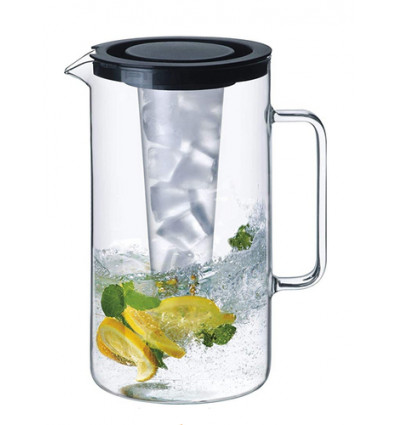FRUITSAPKAN 2.5L MET IJSSTOP-GIETBEK SIMAX-GLAS met koelcilinder