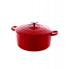 KOOKPOT ROND 20CM GIETIJZER ROOD BK CHILI RED