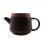 THEEPOT ZWART MT HOUTEN DEKSEL 600ML POINT VIRGULE AARDEWERK