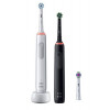 SET 2 TANDENBORSTELS PRO3900 ZWART WIT CROSS ACTION BRAUN ORALB