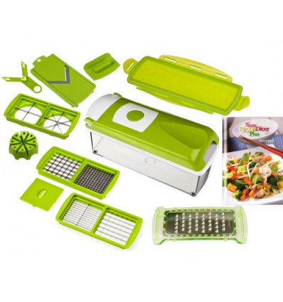 NICER DICER PLUS ALLESSNIJDER 12DELIG GROEN GENIUS