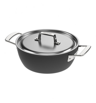 SUDDERPOT 24CM 3.3L MET DEKSEL BLACK 5 DEMEYERE CONISCH