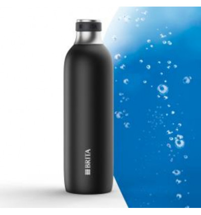 FLES INOX GROOT ZWART BRITA VOOR SODATRIO