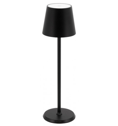 TAFELLAMP FELINE ZWART OPLAADB LED LAMP DIMBAAR D11xH38cm