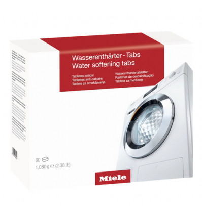 60 TABS WATERONTHARDER WASMACHINE MIELE bestrijdt kalk,minder resten wasmiddel