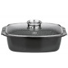 OVENSCHOTEL GIETALU PURE BASALT 39X22X11CM MET GLAZEN DEKSEL