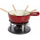 KAASFONDUE ROOD MET 6VORKJES EN BRANDER D20cm