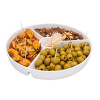 SERVEERBORD ROND 25.5cm PORSELEIN WIT SNACKBORD