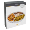SERVEERBORD ROND 25.5cm PORSELEIN WIT SNACKBORD