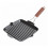 GRILL VIERK. 24x24CM ZWART FONTIGNAC GRILLPLAAT GIETIJZER MT INKLAPBARE GREEP